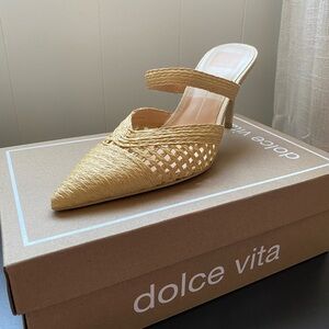 Dolce Vita Women's Gold Woven Mules